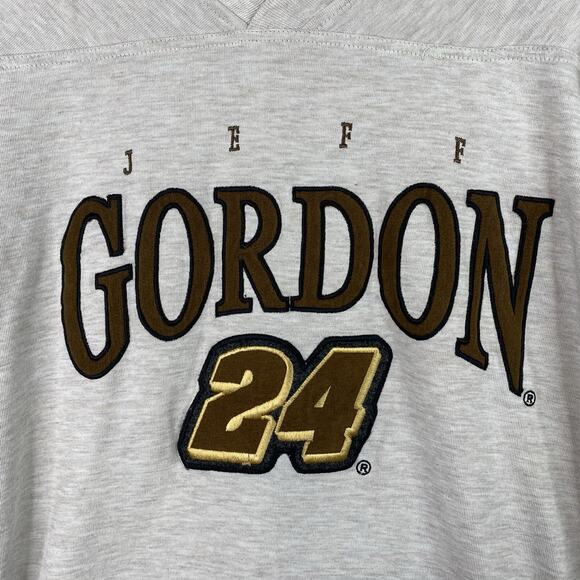 Vintage NASCAR Gordon Shirt Mens M Beige Embroidered DuPont Automotive - Picture 2 of 11
